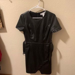 Planet Gold Faux Leather Dress.